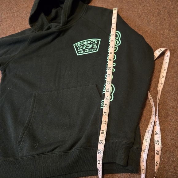 Boy's Small Grom And Co Hoodie In Black And Teal Skateboard Streetware - Picture 7 of 9